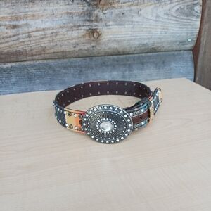 Angel Ranch Western Belt Girls Serape With Rhinestones Cowgirl Waist 22